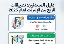 دليلك الشامل:أفضل تطبيقات الربح من الإنترنت للمبتدئين لعام 2025 أفضل تطبيقات الربح من الإنترنت