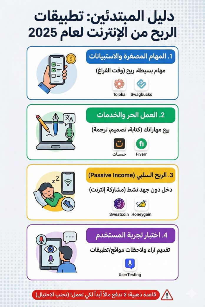 أفضل تطبيقات الربح من الإنترنت