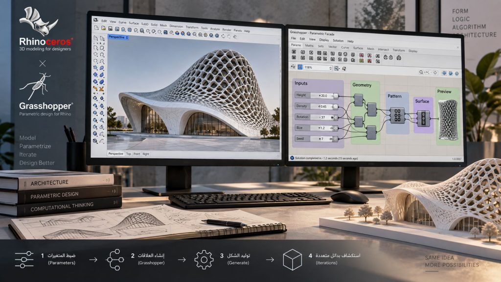 استخدام Rhino وGrasshopper في التصميم البارامتري المعماري
