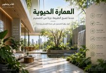 ما هي العمارة الحيوية؟ وكيف يؤثر التصميم على صحة الإنسان وراحته؟ مبنى حديث يجمع بين النباتات والضوء الطبيعي والتصميم الحيوي